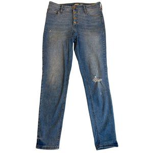 Old Navy Women Jeans Super Skinny Pock Star High Rise Secret Pockets Blue SZ 8
